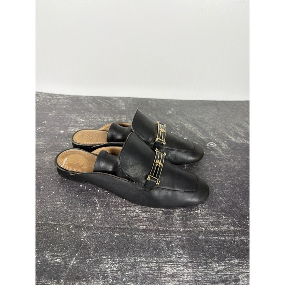 Tory Burch Shoes - Tory Burch Amelia Backless Loafer Mule Flat Black Leather Size 7.5 M